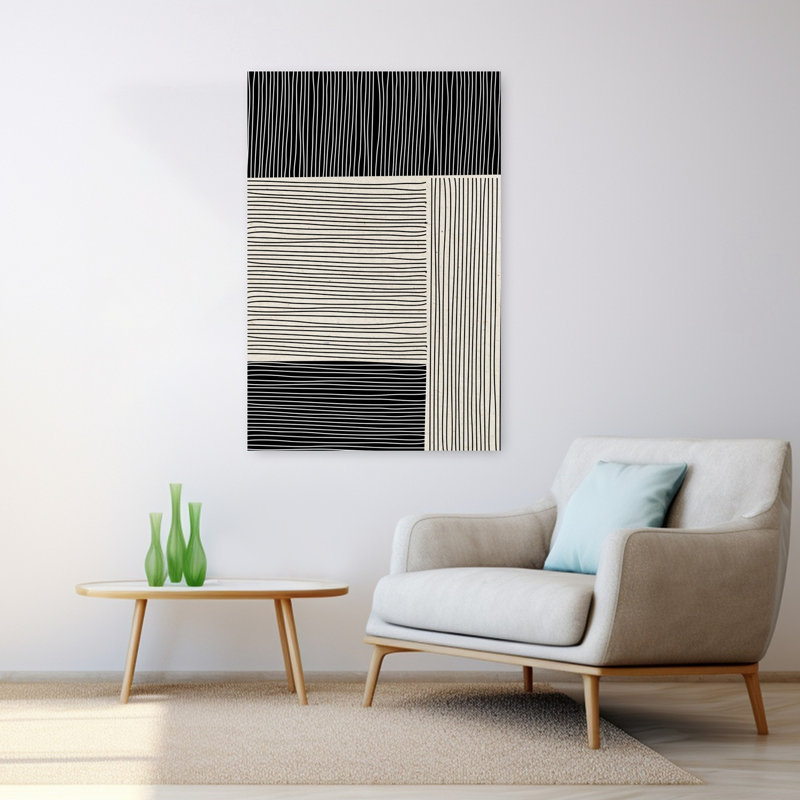 Ribbing 1, art contemporain abstrait, H 48 po x l 32 po