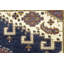 Tapis oriental bleu / rouge en laine noué à la main 9 pi 9 po x 14 pi Oriental