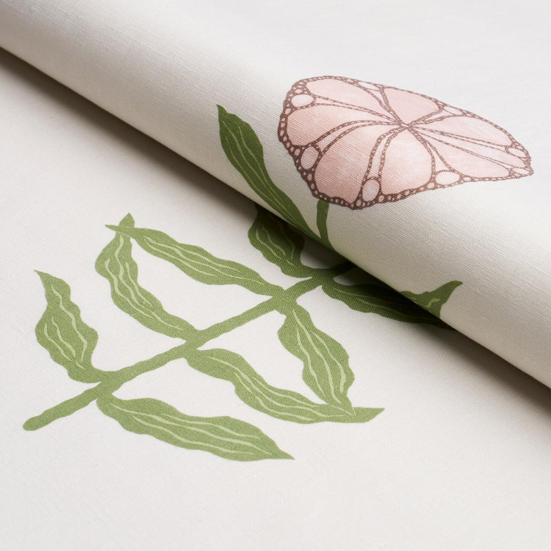Schumacher x Marian Mcevoy Pretty Petals Fabric, Blush