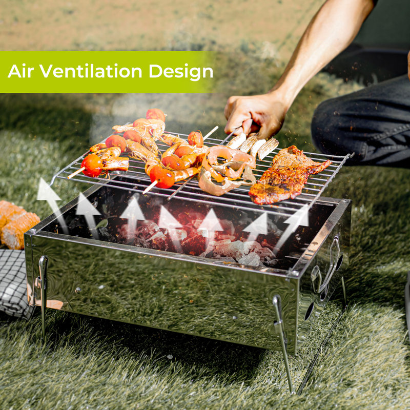 ROYALFORD 36cm W Portable Charcoal Grill