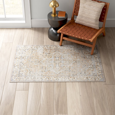 Tapis beige lavable à la machine Laleia
