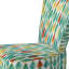 Autumn Is Coming Retro Leaves In Blue And Red - Upholstered Contemporary Side Chair, Yellow Accent Chair