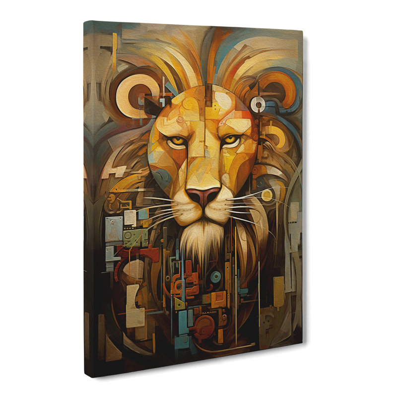 Lion Dadaism No.2 - Wrapped Canvas Print, 50cm H x 35cm W x 3cm D