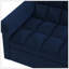 Canapé-lit avec causeuse Loveseat, dossier réglable bleu