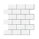 12" x 12" Vinyl Backsplash Peel & Stick Subway Tile Thicker Upgrade Design