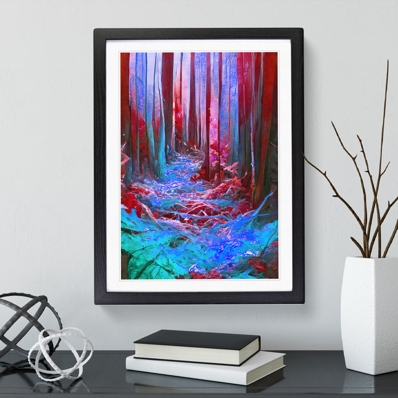 Abstract Forest No.3 - Framed Print, Black, 34cm H x 25cm W x 2cm D