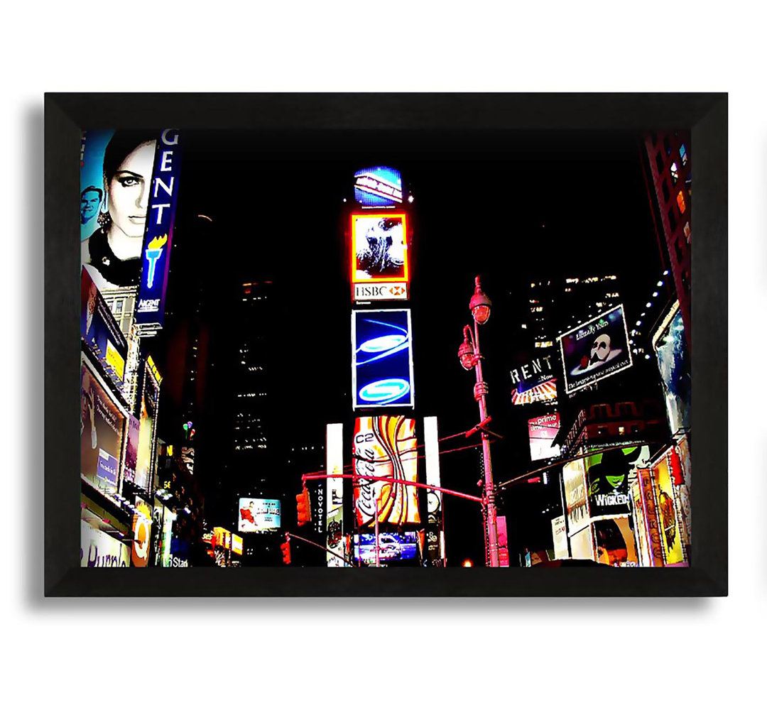 Gerahmtes Leinwandbild New York Broadway Night Lights