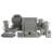Nova Square Stoneware 38 Piece Dinnerware Set, Service for 6-1567161213