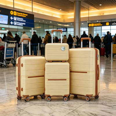 Luggage Sets 4 Piece(14/20/24/28) PP Lightweight & Durable Expandable suitcase