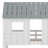 House Bunk Bed With Trundle,Roof And Windows