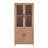 Jodie 67.6" H x 31" W Mid-Century Modern 6-Shelf Bookcase with Tempered Glass Doors in Maple-646712787