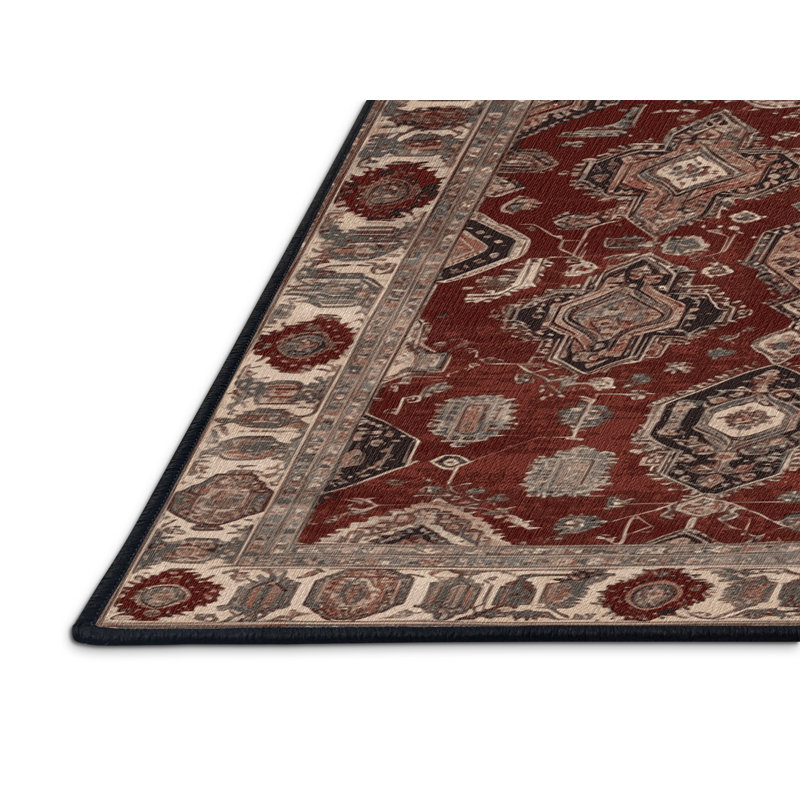 Tapis brun lavable à la machine, Rectangulaire 3 pi x 5 pi