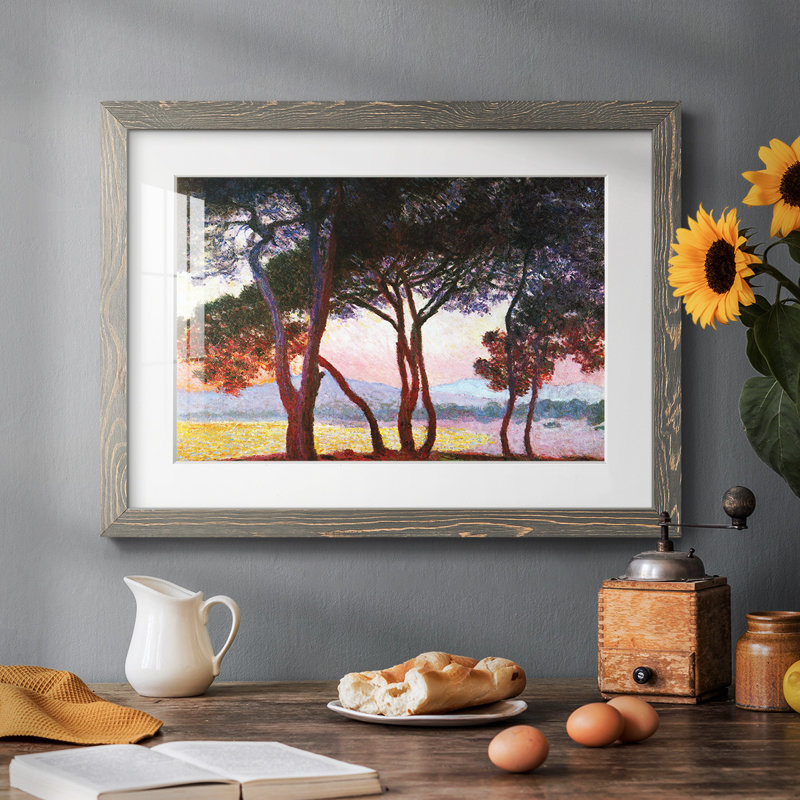 " Juan Les Pins By Monet ", Gray, 26" H x 38" W x 1.5" D