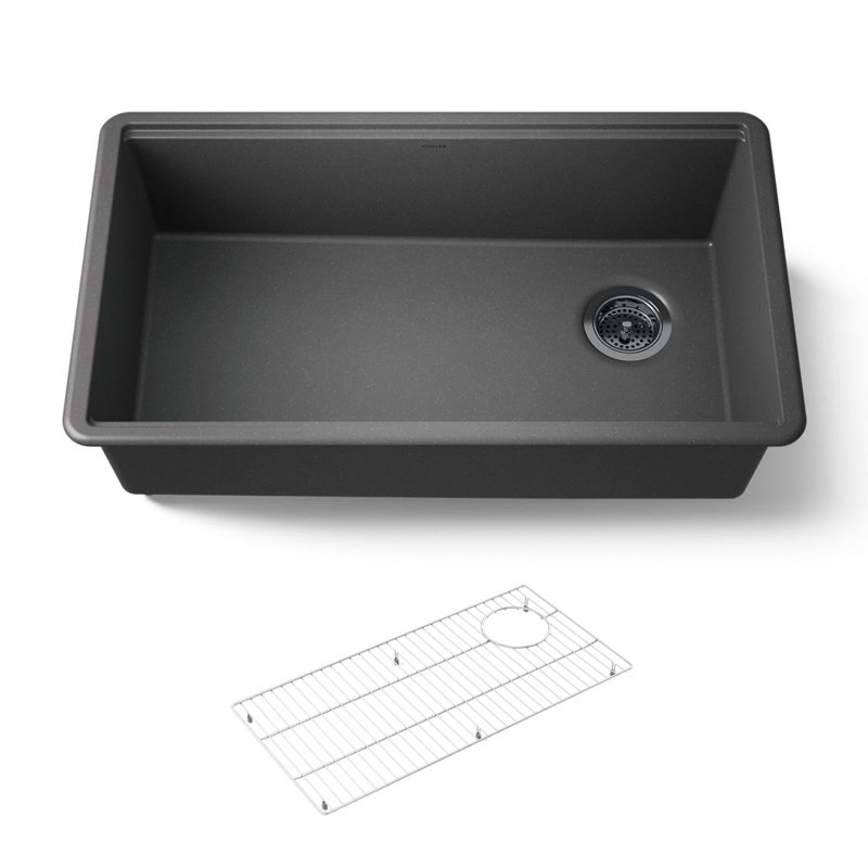 Billings 32-1/2 In. Undermount Single-Bowl Kitchen Sink, Black