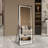 64x21 Inch Vertical Full Length Mirror with LED Light, Illuminated Floor Mirror with Bracket and Aluminum Thin Frame, Black