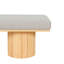Banc rembourré avec pieds en tissu Boucle-102311184