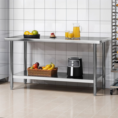  Stainless Steel Table With Undershelf