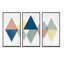 «Triangle géométrique composition triangulaire III», ensemble d'art moderne encadré sur toile Mid-Century-574376823-574376822