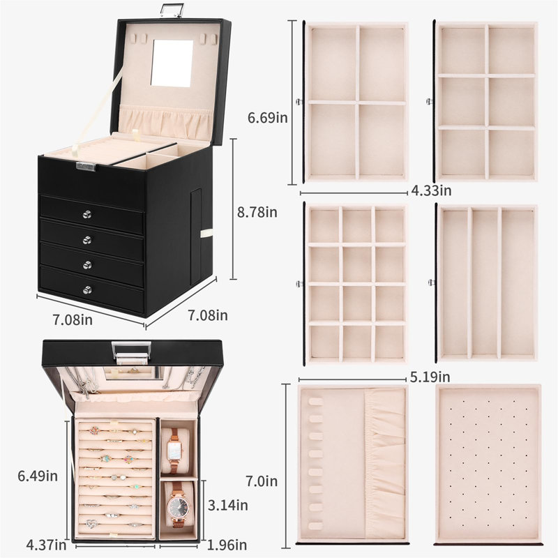Russella Jewellery Box +, Black