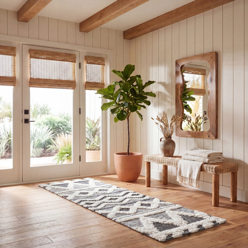 Southwold Natura Hand Woven Wool Southwestern Rug, Runner 2'3" x 8'