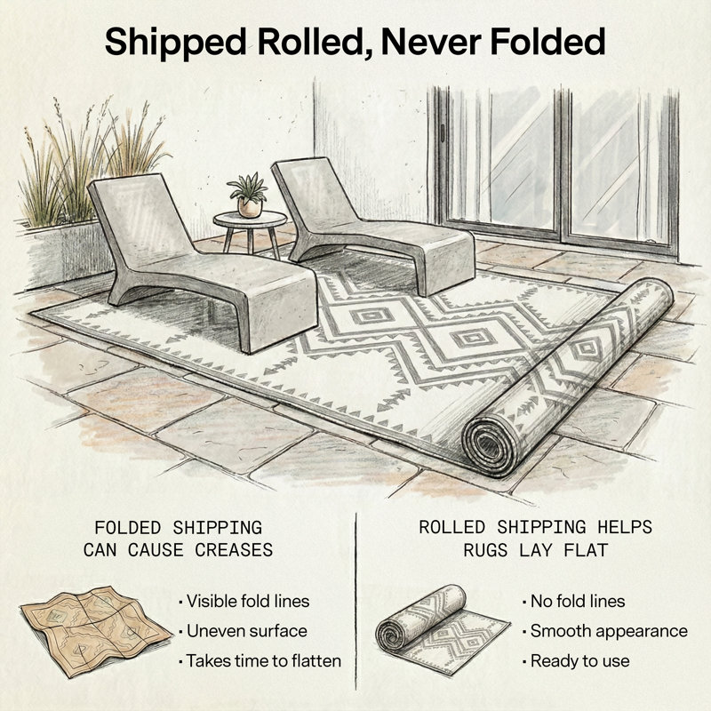 Outdoor Rug Plastic Straw Rug Waterproof Patio Lakeeya Beige