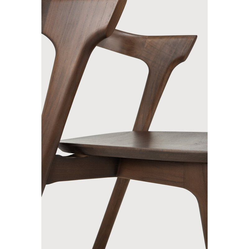 Bok Solid Wood Dining Chair, Teak Brown