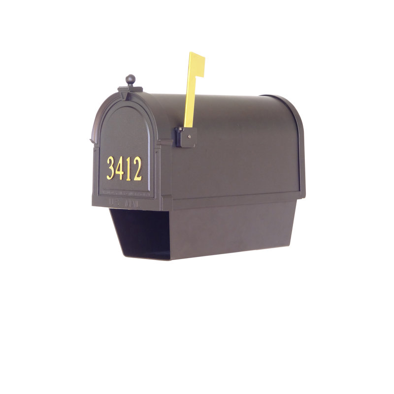 Berkshire Aluminum Post Mounted Mailbox with Magnetic Closure