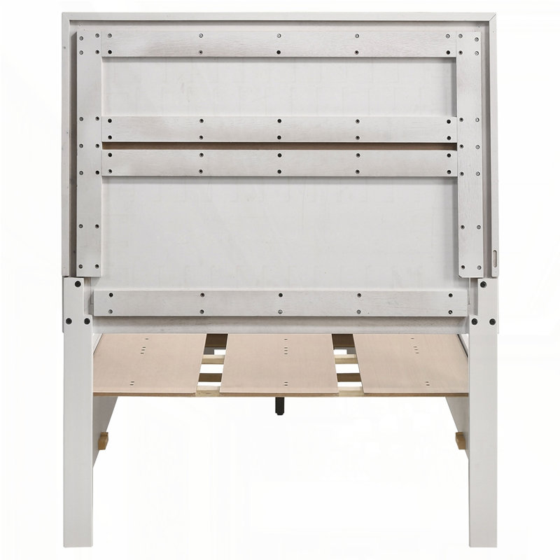 Lit avec rangement, Simple, Blanc