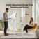 Flavio Height Adjustable Standing Computer Desk With Drawer and USB & Type-C Ports For Home Office