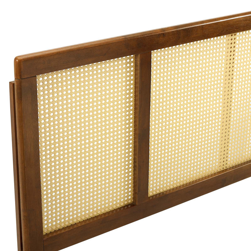 Delmare Cane Headboard, Walnut, Full