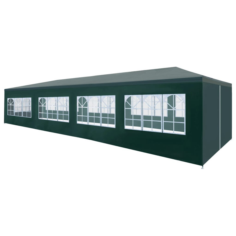 vidaXL Party Tent Green, Green, 10 ft x 30 ft