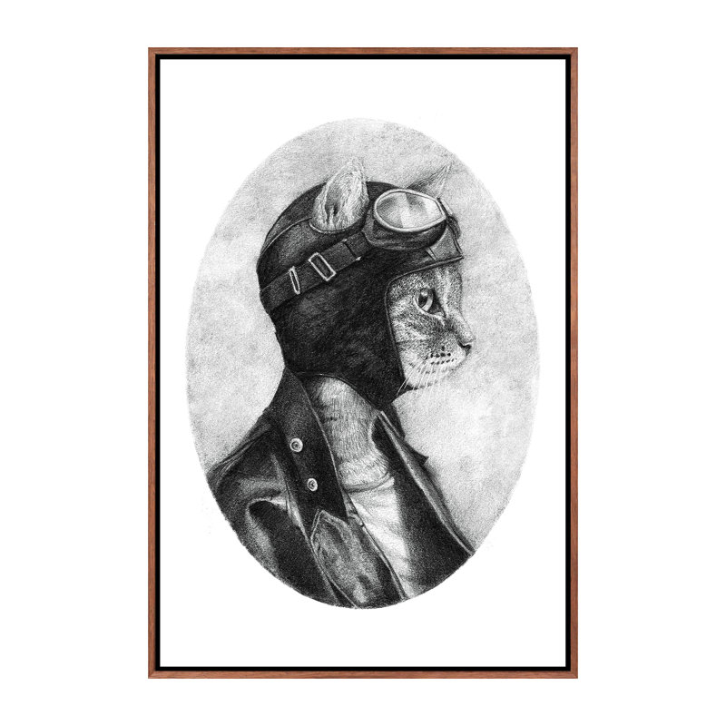 Brave par Mike Koubou - impression d'art graphique, H 26 po x l 18 po x 1,5 po, Toile avec cadre en bois classique