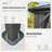 Galvanized Steel Patio Gazebo with Overhang Slope-design Double Roof-92597326-92597322