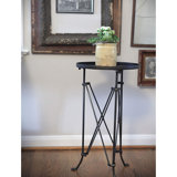 Bronze Accent Table - Unique Round Design For Living Room & Entryway