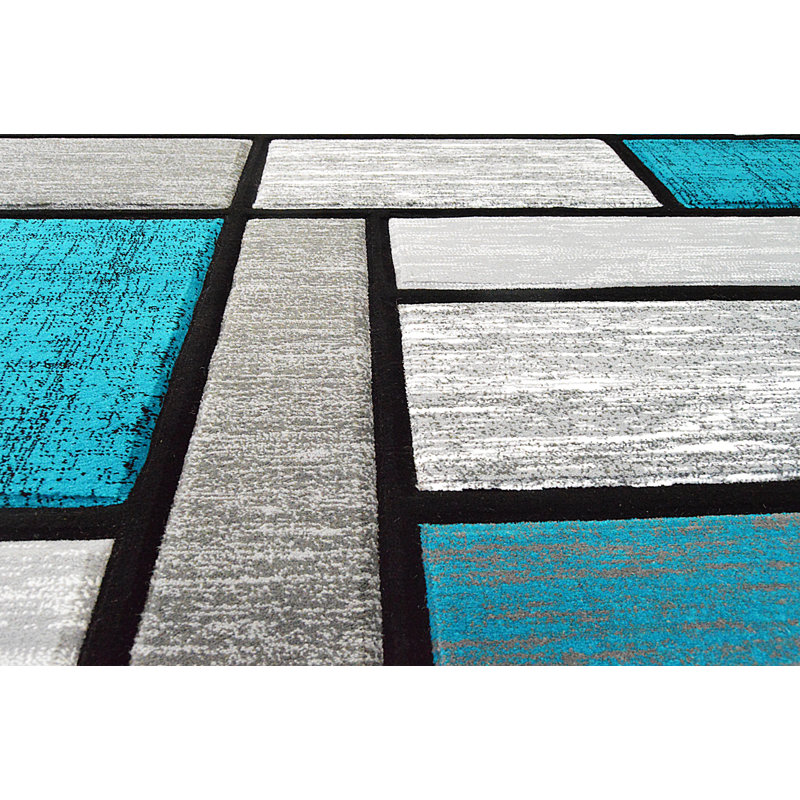 Markesan Performance Abstract Indoor Rug, Rectangle 5'3" x 7'6"