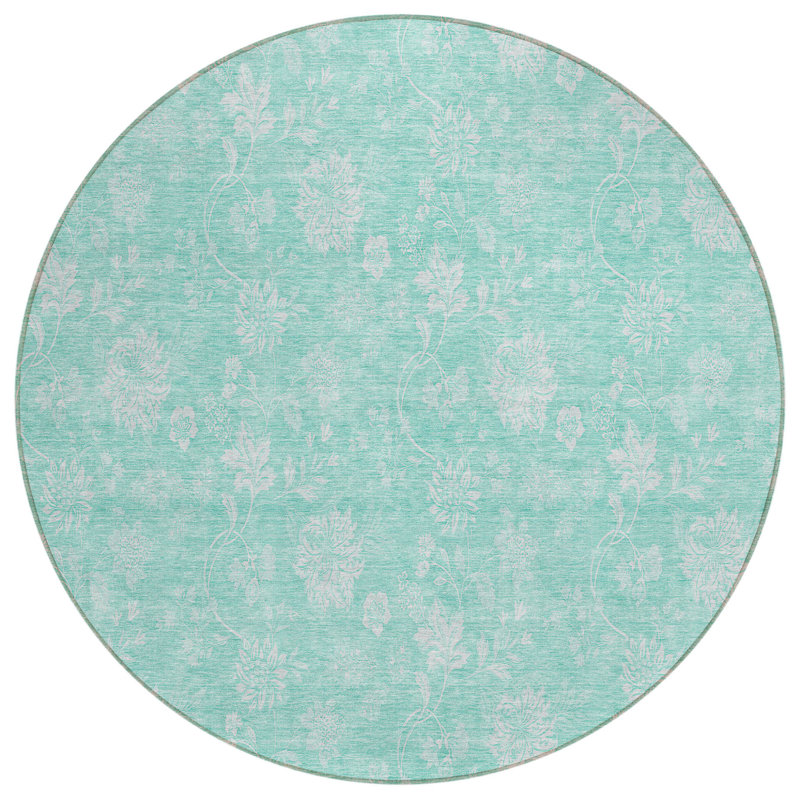 Tapis ivoire rond 8 po