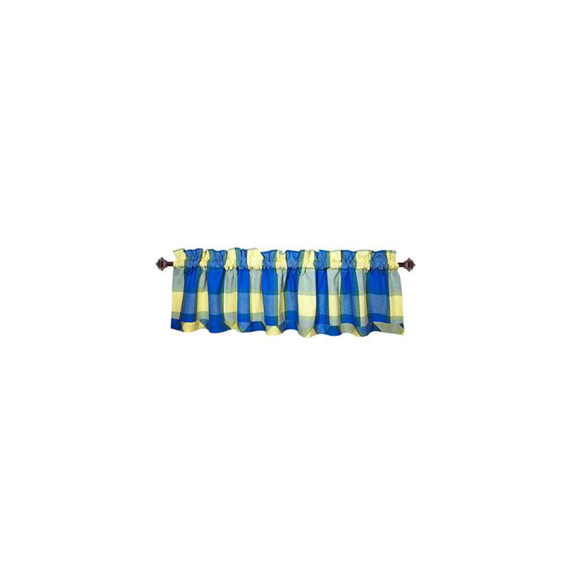 Manno Cotton Plaid Tailored Window Valance
