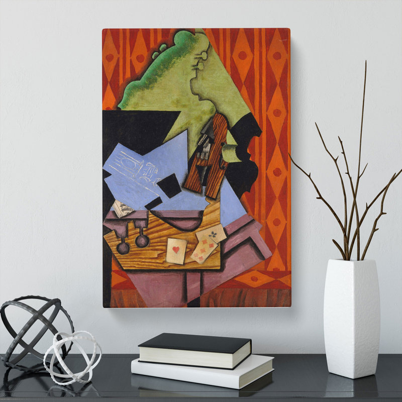Violin Still Life Vol.2 by Juan Gris - Wrapped Canvas Painting, 50cm H x 35cm W x 3cm D