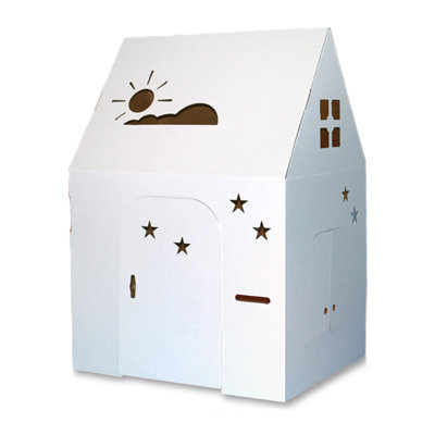 Easy Playhouse 27'' W x 34'' D Indoor Cardboard DIY Playhouse Kit
