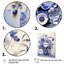 «Blue and White Boho plant Pottery II», impression sur toile Boho Pottery-539598518-539598520
