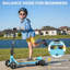 Trottinette électrique Dearauto pour enfants, moteur 250 W, 4 roues, 5 vitesses, vitesse maximale 16 km/h, autonomie de 13,7 km, lumières DEL colorées, trottinette électrique pliable pour enfants de 8 ans et plus, cadeau-134440234