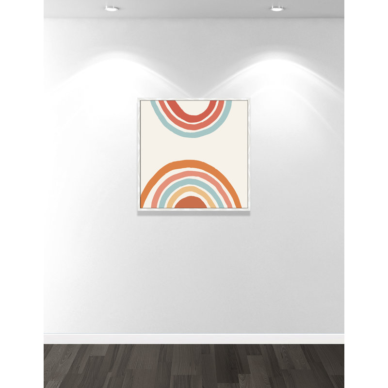 Rainbow Hills II - peinture encadrée, H 33,25 po x l 33,25 po x P 0,75 po, Grain de bois blanc