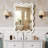 Rectangle Solid Wood Wavy Flat Wall Mirror-965324165-965324161