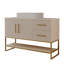 Meuble-lavabo moderne 47,2 po avec lavabo vasque en céramique, armoire autoportante Accent