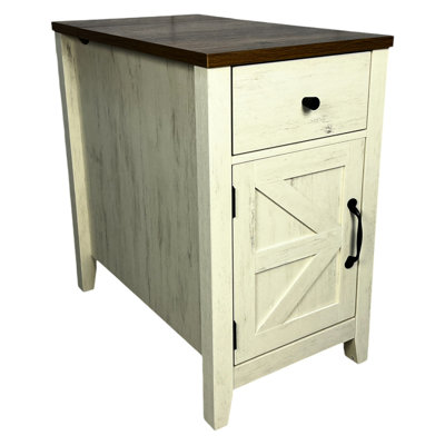 Table de chevet avec porte de grange et porte de grange
