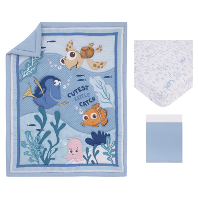 Disney Finding Nemo Cutest Little Catch Infant Col 3 - Piece Crib Bedding Set