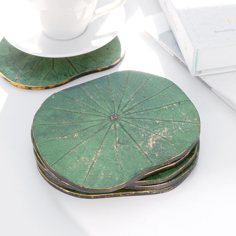 Wood 1 Piece Coaster, Green