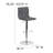 Niven Contemporary Button Tufted Adjustable Height Barstool with Chrome Base-45046387
