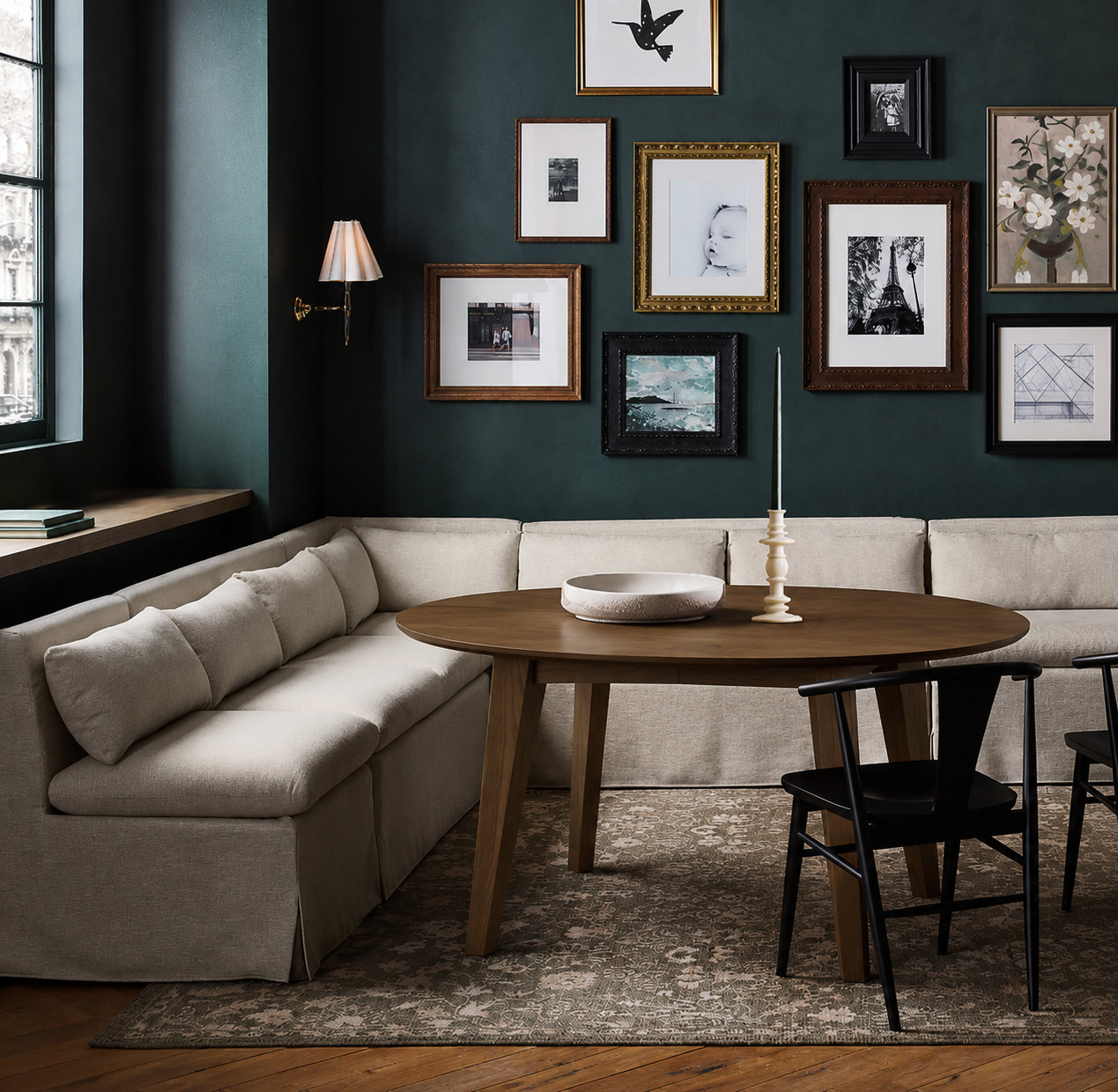 48" Extendable Walnut Dining Table