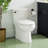 Brinstead One-Piece Elongated Skirted Toilet - Matte Black Handle-117795398